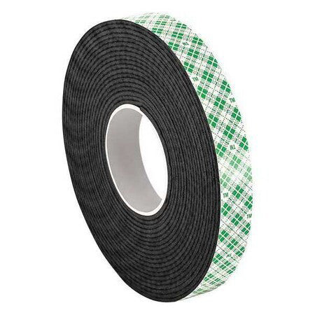3M 4056 Double-Sided Foam Tape, 1/2 In W, 5 Yd L, 1/16 In, Polyurethane Foam,