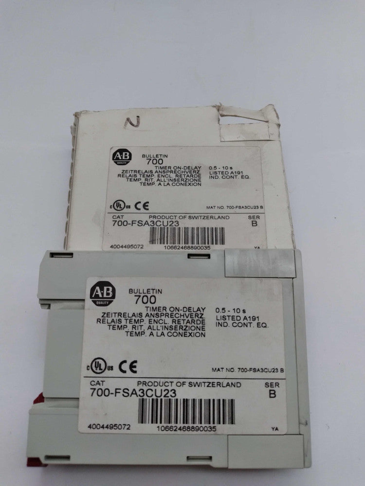 Allen-Bradley 700-FSA3CU23 TIMING RELAY, 24-48V DC and 24-240V AC SERIES B 