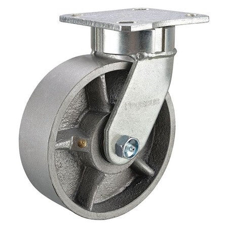 Zoro Select P25s-D050r-14 Kingpinless Swivel Caster,Ductile Iron,5In,1400Lb