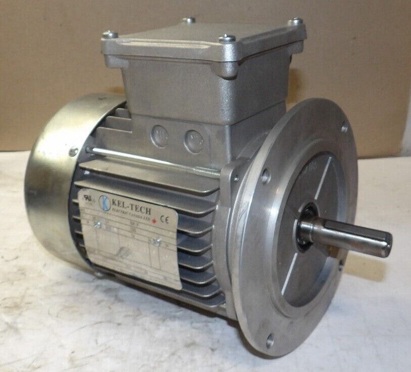 NEW KEL TECH LTD 1/4 HP AC MOTOR 3Ø 1680 RPM 332-575 V ▲/WYE 56C TEFC AL1445C