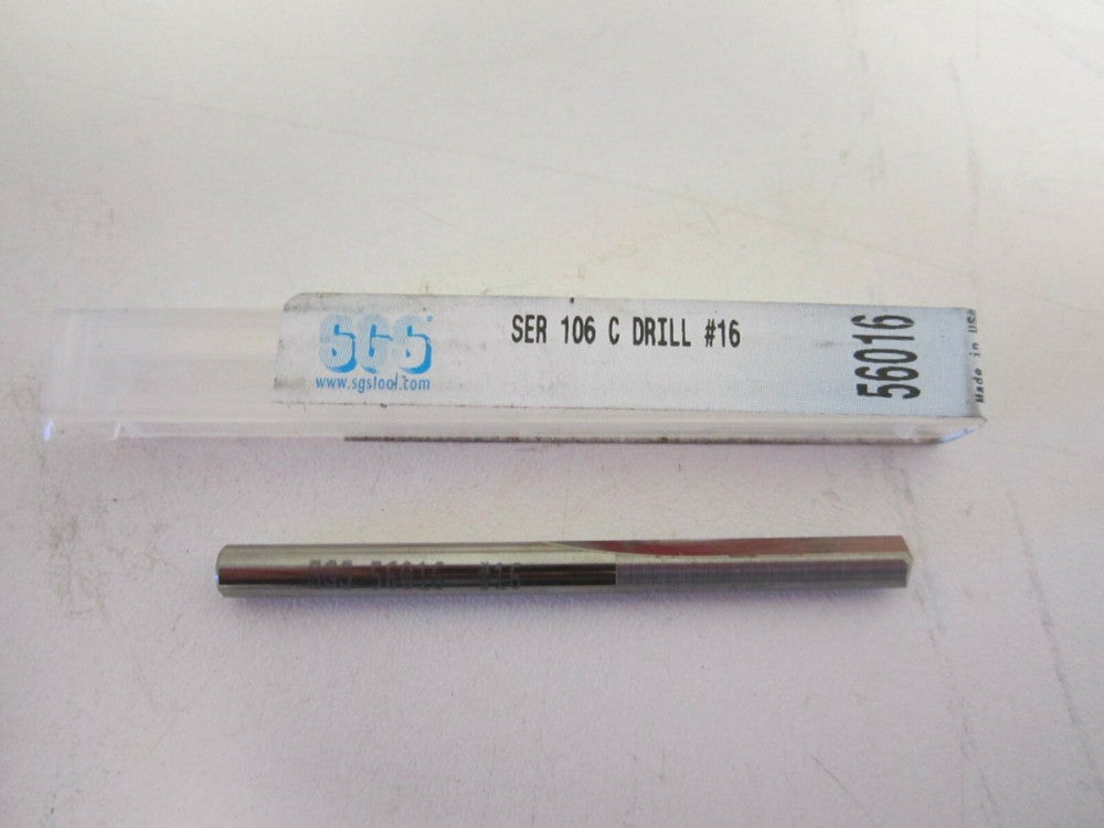 SGS (56016) 106 .1770 x 1-1/8 x 2-3/16 OAL #16 Solid Carbide Die Drill Bit 