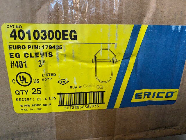 (Case of 25) Adjustable Clevis Hanger, Electro-Galvanized 4010300EG