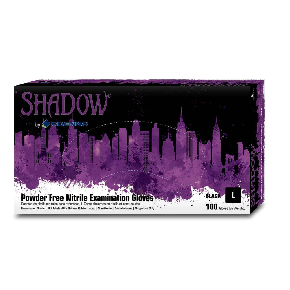Adenna Shd936 Shadow 6 Mil Powder-free Nitrile Exam Gloves, Medical Grade, Black