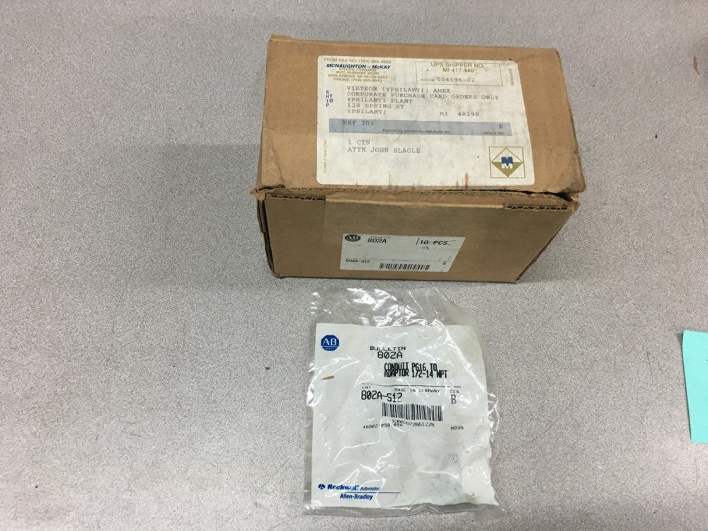 NEW IN BOX LOT OF 9 ALLEN BRADLEY ADAPTOR 802A-S12 SERIES B