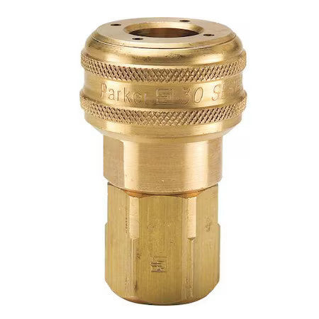 Parker B33e Coupler Body,Brass,Fnpt,3/8 In. Pipe
