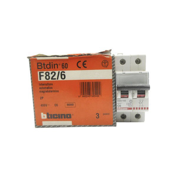 BTICINO F82/6 400V 6A (PKG OF 3) NSMP