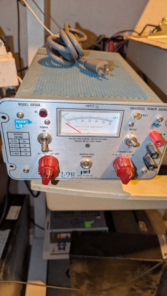 PDI Power Designs Inc 6050A Power Supply 60V@1A 7V@4.8A Load Tested READ