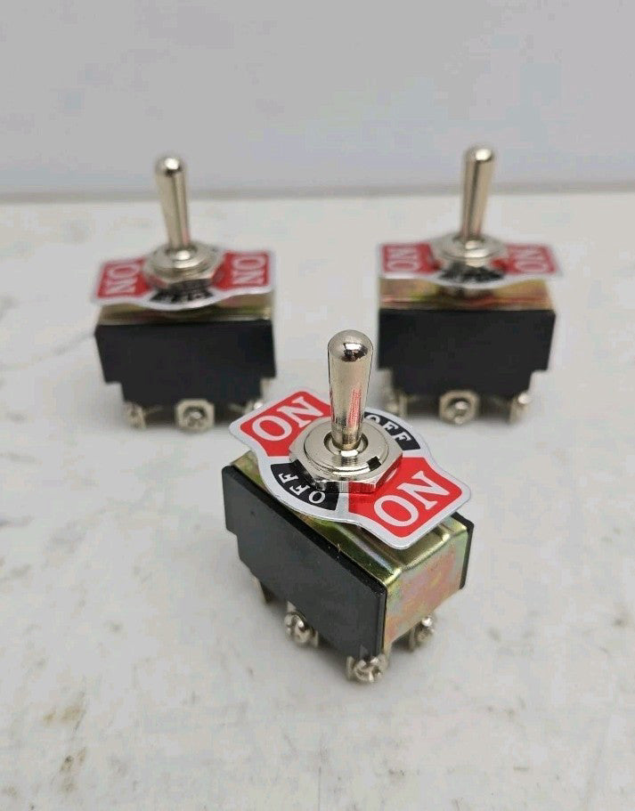 3 Pk Philmore 30-226 Standard Size Bat Toggle Switch DPDT 6A @125 On-Off-On New