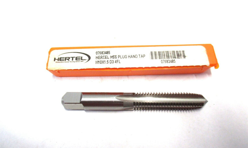 NEW (07683485) M10x1.50 x 2-15/16 D3 4-Flute RH HSS Plug Straight Flute Hand Tap