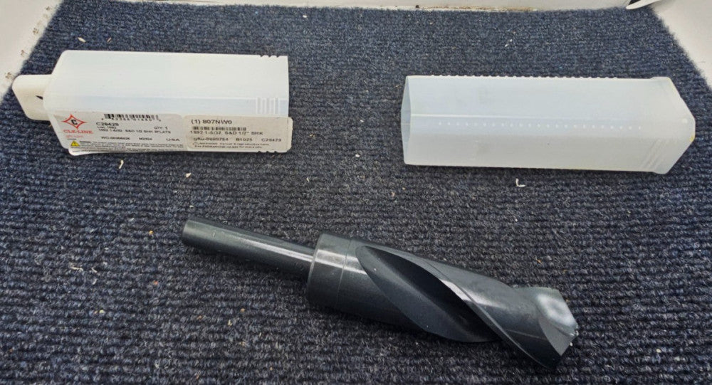 Cle-Line C28429: 1-5/32 Hss 118 Degree Silver & Deming Drill 1/2 Reduced