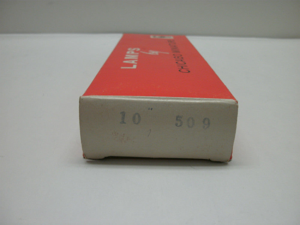 CHICAGO MINIATURE 509 MINIATURE LAMP BULBS 24V 0.18A 4.32W BA15S (LOT OF 10) NIB