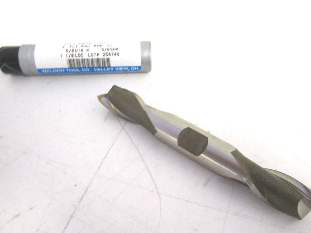 Weldon (26212) DE HSS End Mill 5/8" x 5/8" x 1-1/8" x 4-1/2" USA