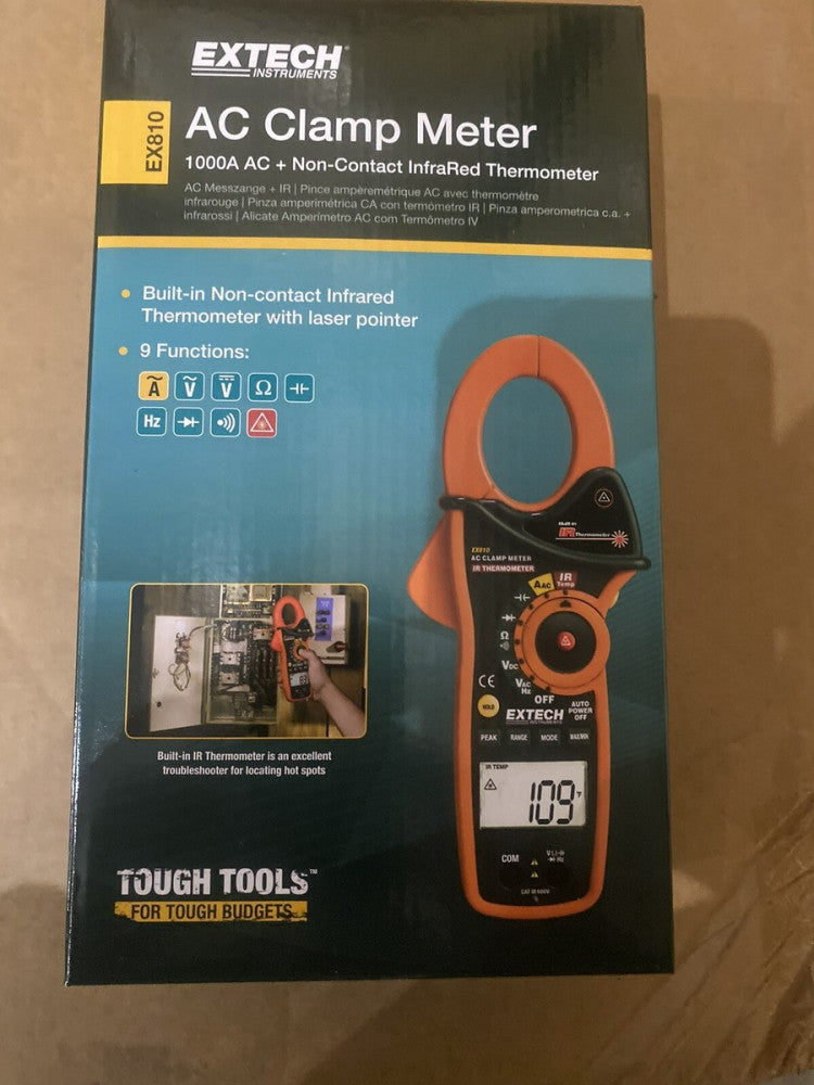 NEW!  Extech EX810 1000A Clamp Meter with Infrared Thermometer