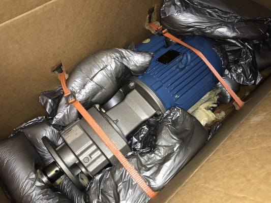 3hp Gearmotor, SEW-Eurodrive RF47 with weg 00318ET3E182TC-W22 MOTOR 208-230/460V