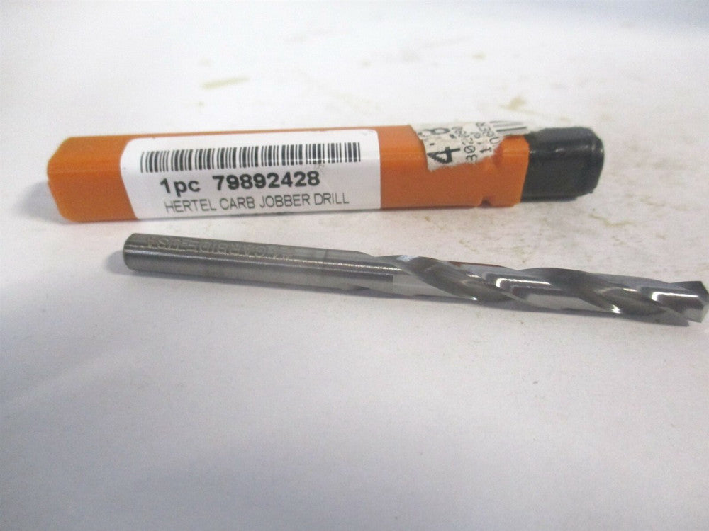 (79892428) #4 1-3/4" x 3" OAL 118° Solid Carbide Regular Spiral Jobber Drill 