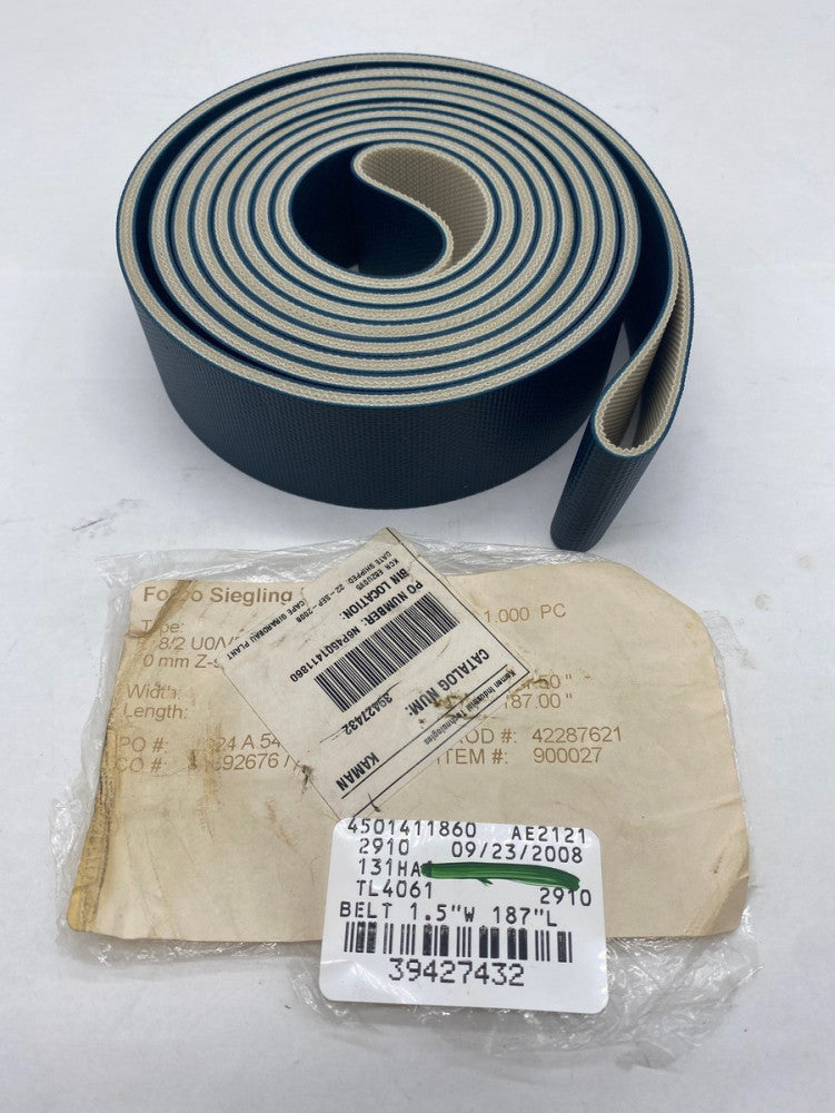 Forbo Siegling 1.5IN W X 187IN L Conveyor Flat Belt 1.5" Width X 187" Length 