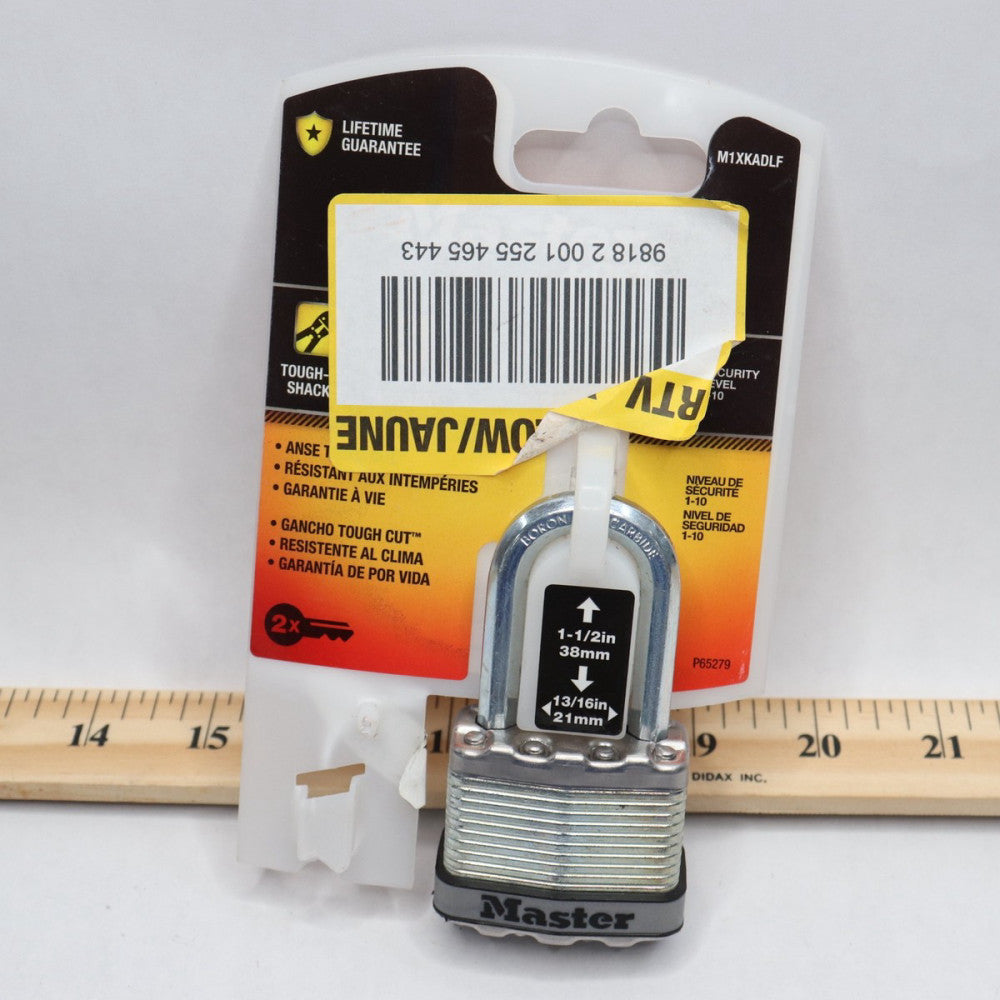Master Lock Magnum Laminated Padlock Stainless Steel 1-1/2" - Missing Keys