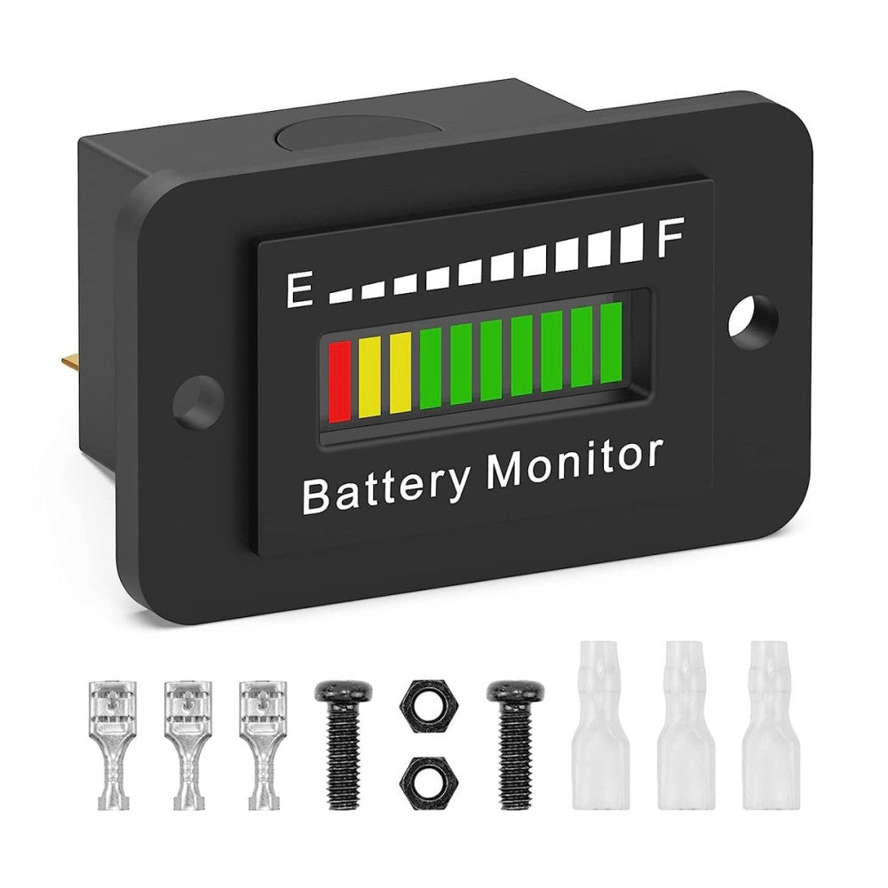12V 24V 36V 48V 60V 72V LED Battery Monitor Meter Battery Fuel Gauge Indicato...
