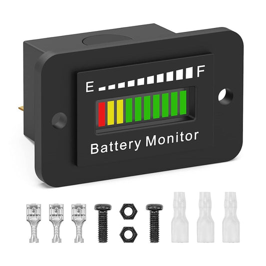 12V 24V 36V 48V 60V 72V LED Battery Monitor Meter Battery Fuel Gauge Indicato...