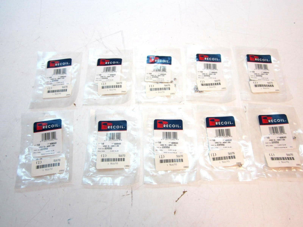 Recoil 23552 RH UNC 5-40 x 1.0D Free Running Helical Thread Inserts - Lot Of 100