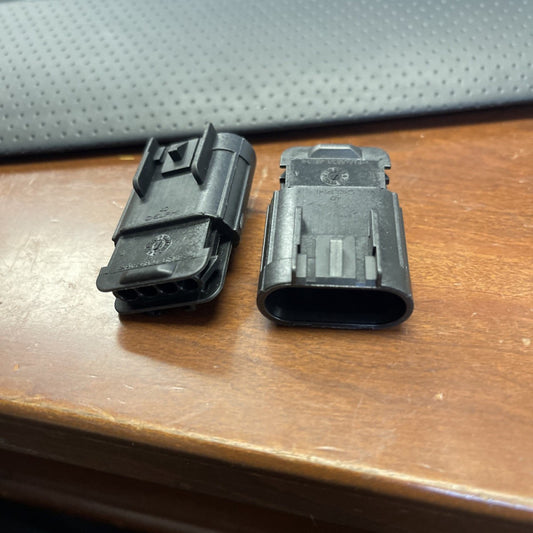(2) BRAND NEW 4D DELPHI 4POS BLACK CONNECTOR PA6-G820 6F10, CF0339 *SHIPS FREE*