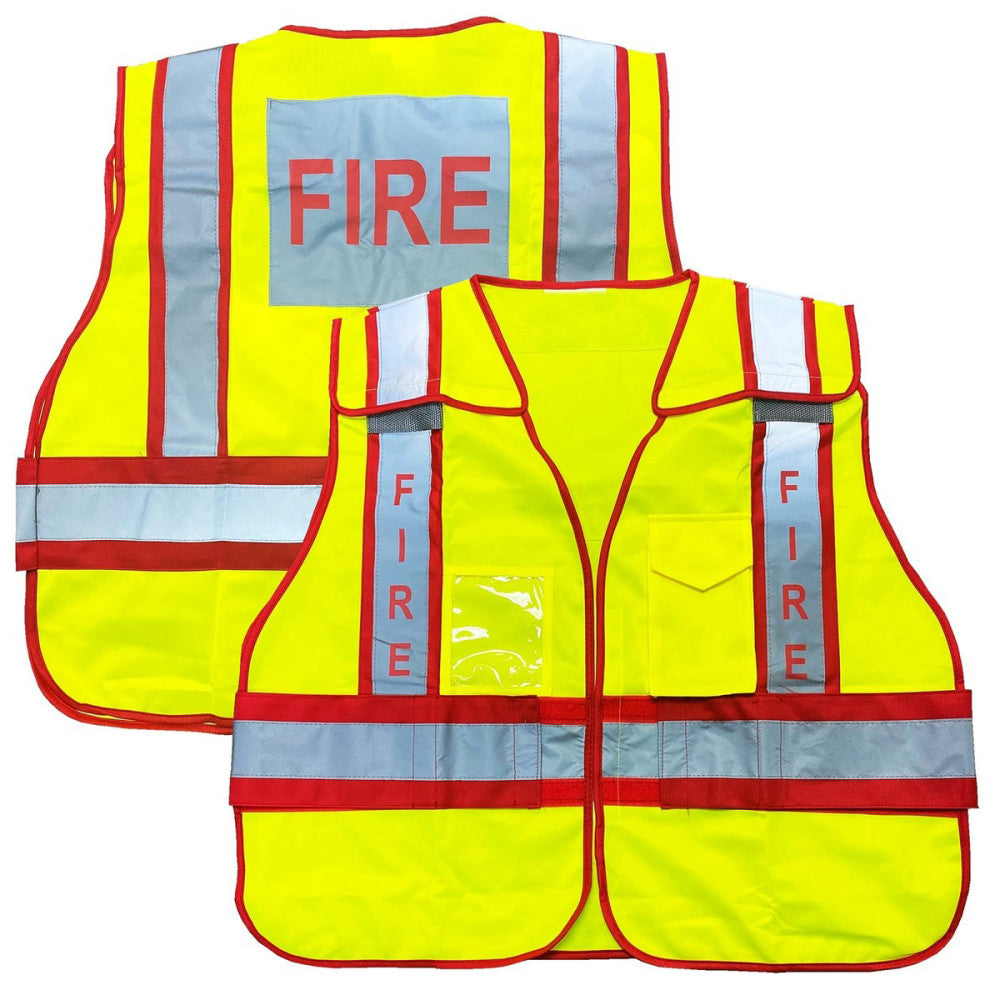 VIEWBRITE Reflective (Class 2) Fire Vest Lime Green - 5 Point Breakaway High ...