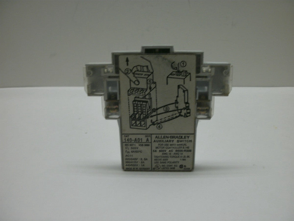 ALLEN BRADLEY 140-A01 SER A AUXILIARY SWITCH 500V 6A