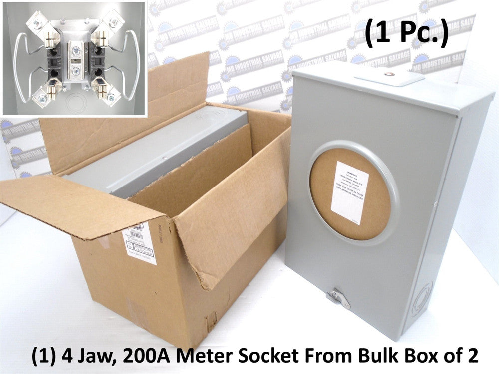 DURHAM - MTT83395C-VP02 - 200A RINGLESS METER SOCKET - 600V, 1 PH, 4 JAW - (NEW)