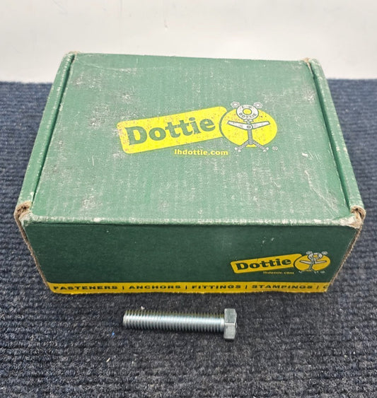 (QTY 34) LH Dottie MB382  3/8-16 x 2" Hex Head Tap Bolt Zinc Plated