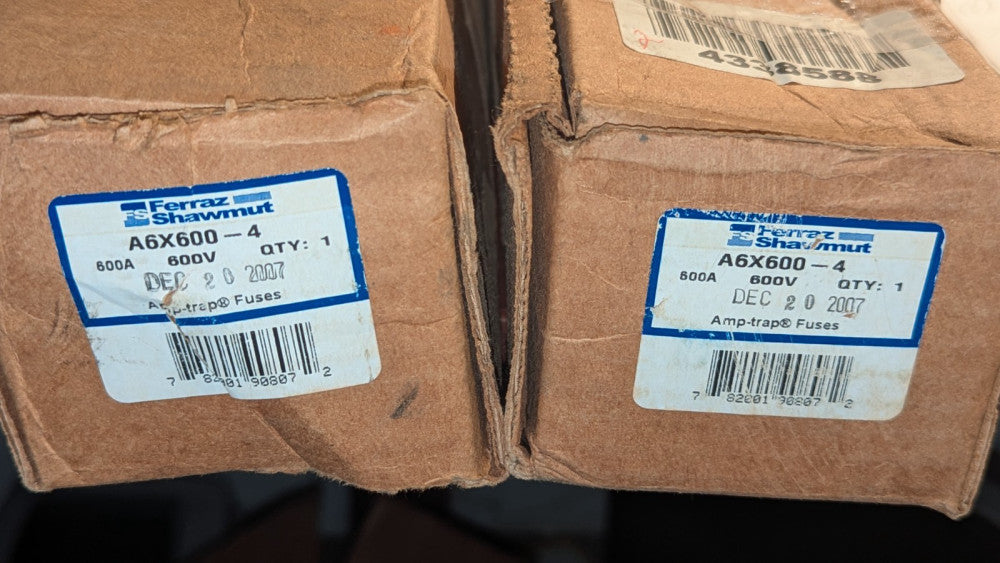 (1) Ferraz Shawmut A6X600-4 600A 600V Amptrap Fuse NIB
