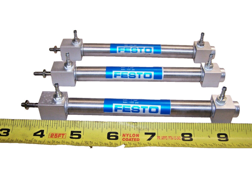 3) NEW FESTO 2-1/2" STROKE PNEUMATIC CYLINDER 1/2" BORE  D0-12-74-PP  LOT OF 3