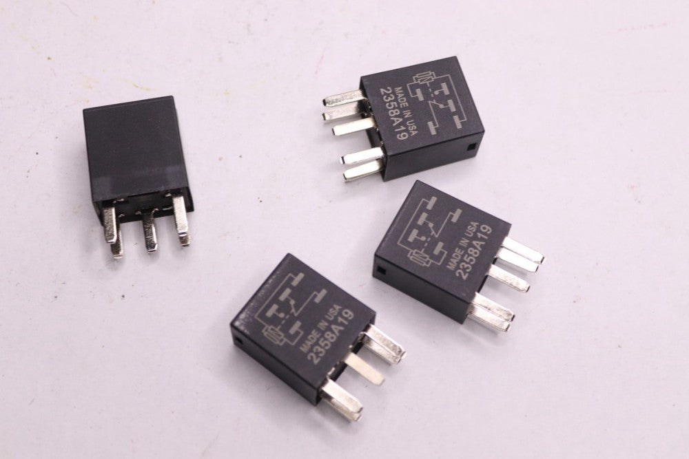 (4-Pk) Multi-Purpose Automotive Relay 12VDC 10A 5 Core 2358A19