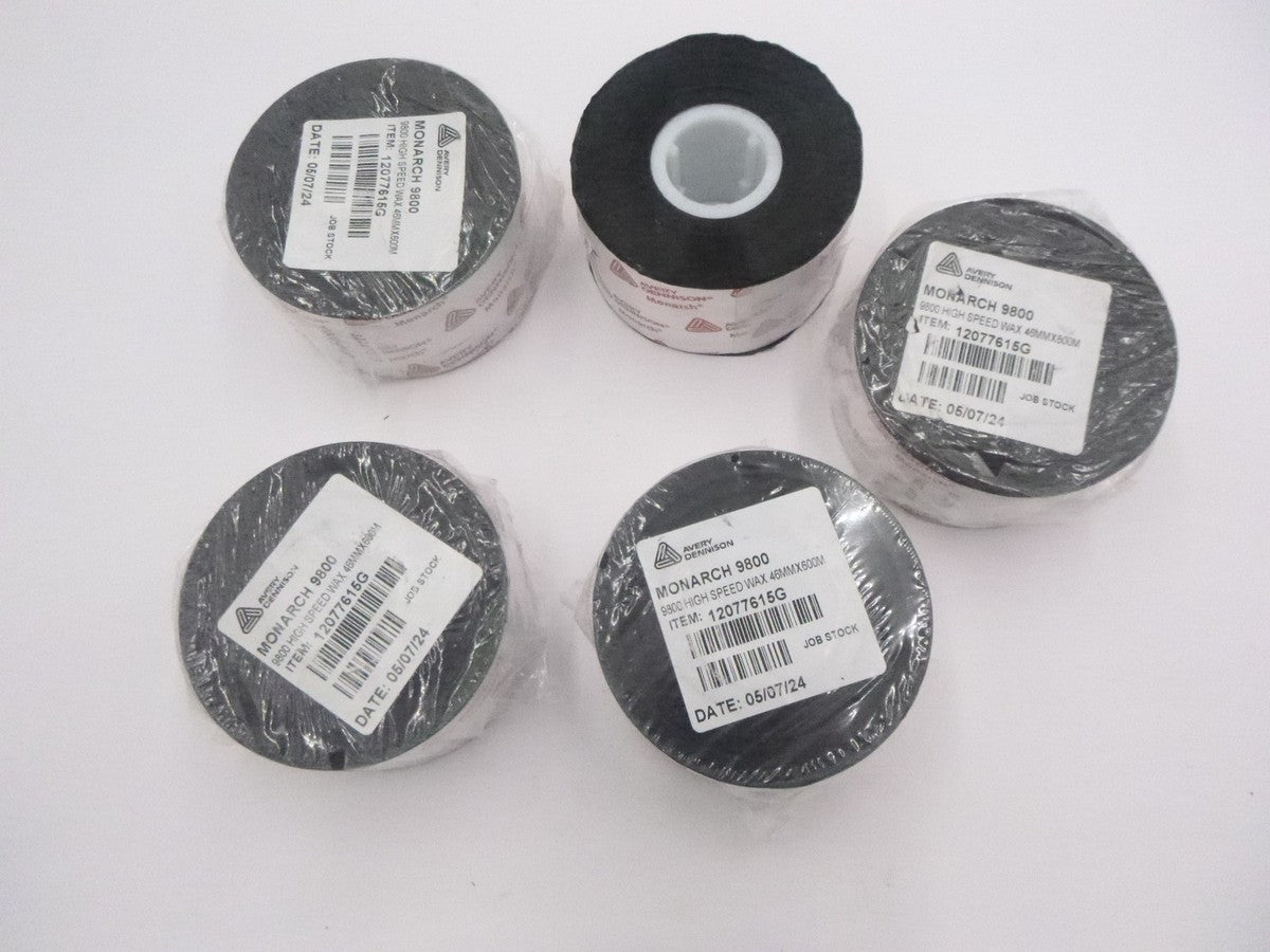 5 Pack Plastic Core Ribbons for ADTP1, ADTP2, & 9800 Series Tabletop