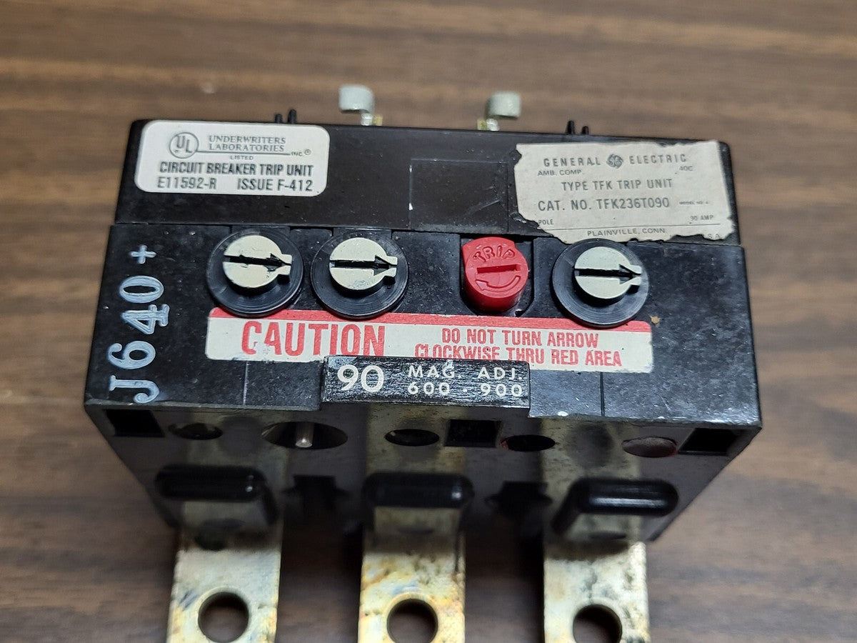 GENERAL ELECTRIC TFK236T090 90AMP 600VOLT TRIP UNIT NEW