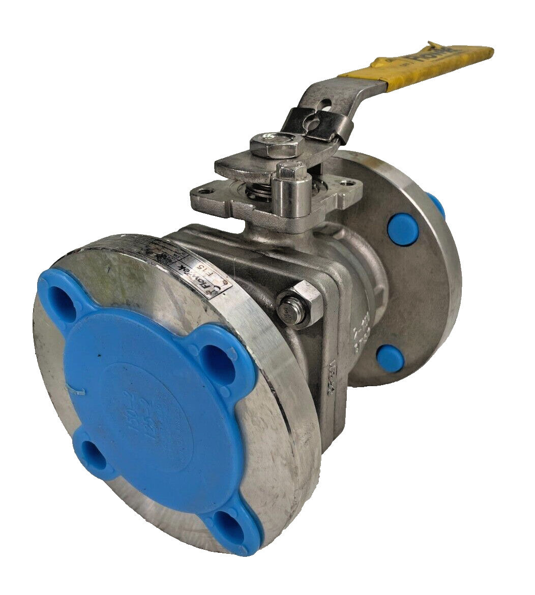 FLOW-TEK F15 Stainless Steel Ball Valve 2" Class 150 Flanged FP, Lever Operated