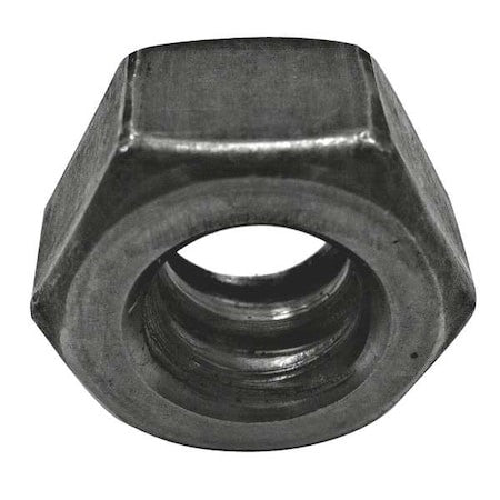 Zoro Select 300907G Flange Nut, 1-1/4"-3 1/2, Steel, Grade 2, Black Oxide,