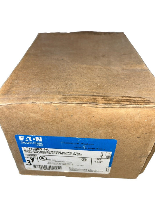 *QTY 3* Crouse Hinds LT15090G SA 90deg Grounding Connector 1-1/2in.        Q3