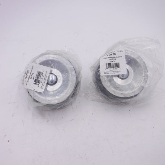 2 Pack Braxton-Harris 4" Galvanized Economy Test Plugs TP4