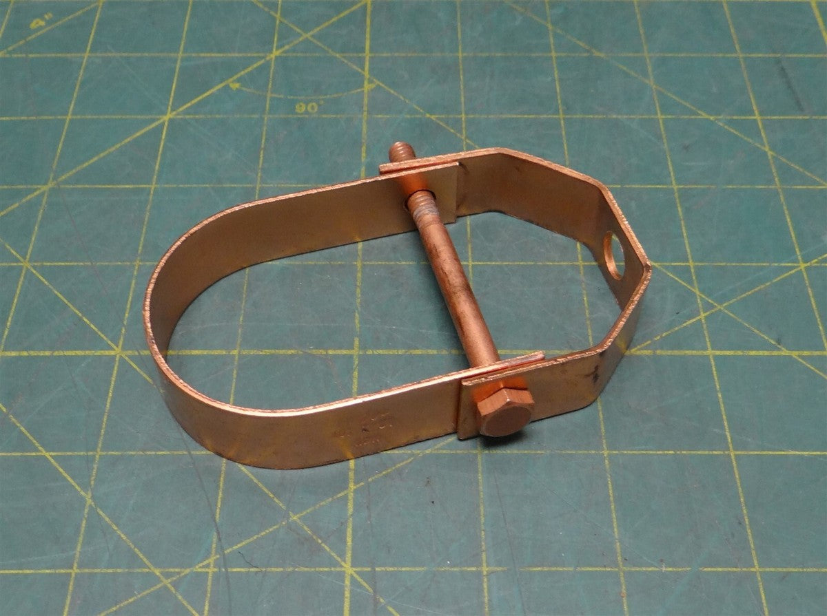 Erico 2" 402 Copper Plated Steel Clevis Hanger, 4" Long 3-1/4" Wide 3/4" High