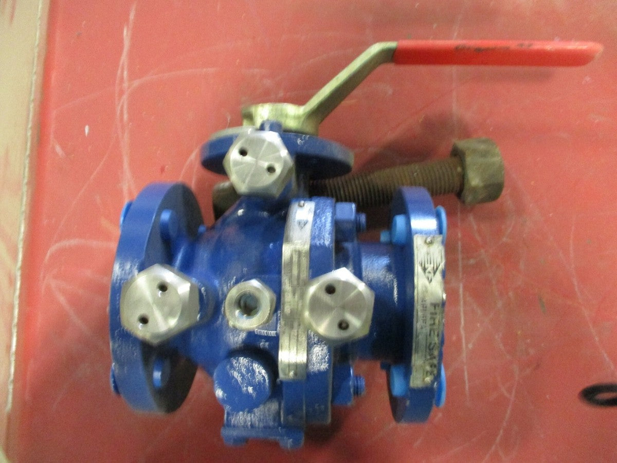 Ball Valve KF Industries 2" CL150 RF Flanged Full Port Trunnion Mounted Lever Op