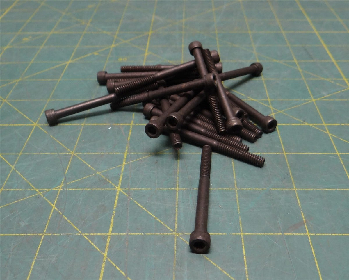 (24) 10-24x 2-1/4" Partially Threaded Black Oxide Plated Steel Socket Head Screw