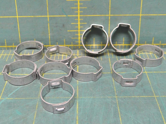 (10) Oetiker Seal Fast 198 Zinc Plated Carbon Steel 3/4 in 1-Ear Clamps 10500011