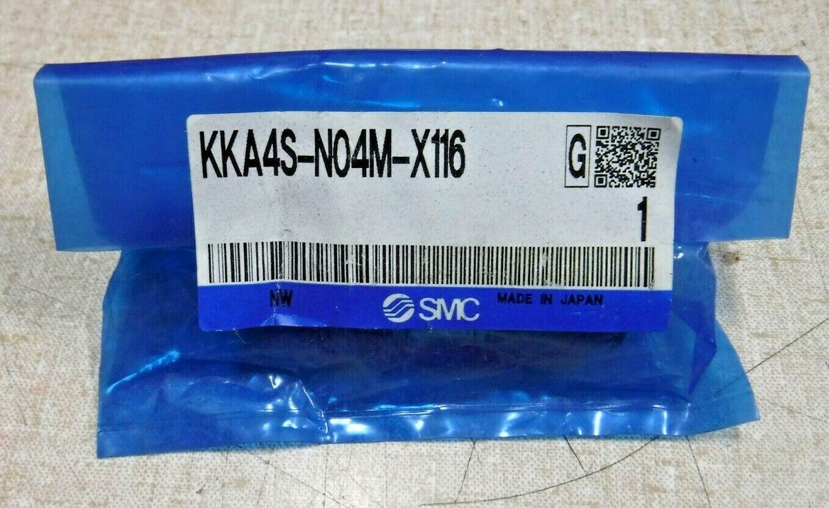 SMC KKA4S-N04M-X116 Stainless Steel Coupler/ Plug (NTP, 1/4") "NEW" Lot of 2