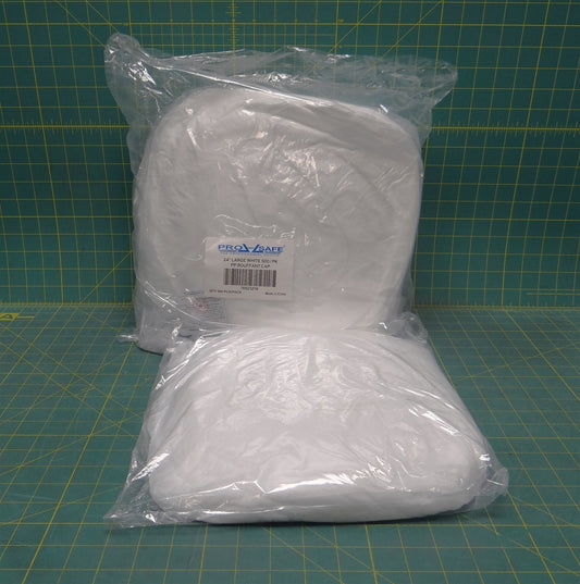 (Pack of 400) Pro-Safe 76523216 White Bouffant Cap, Large, 24" Diameter