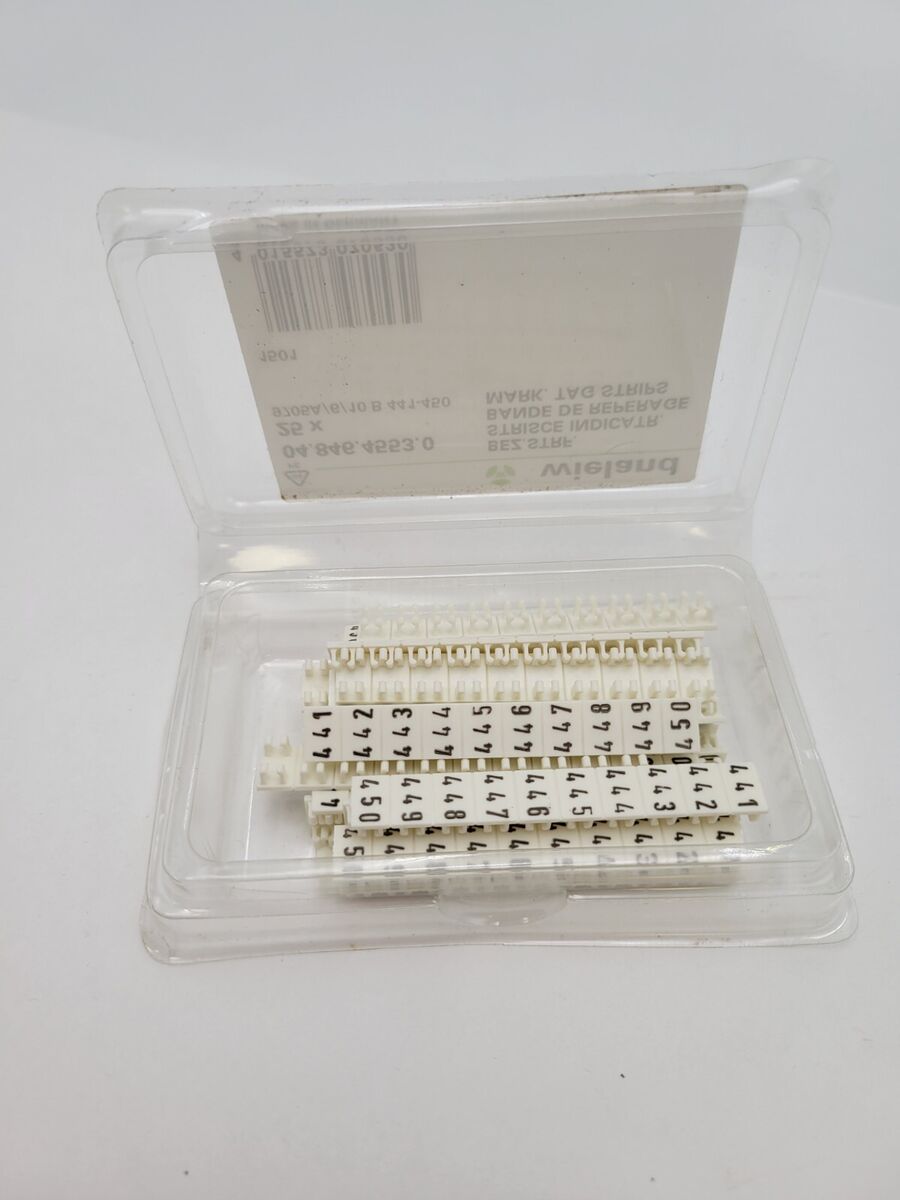 25PC Wieland 9705A/6/10B441-450 Mark Tag Strips for Terminal Block 04.846.4553.0