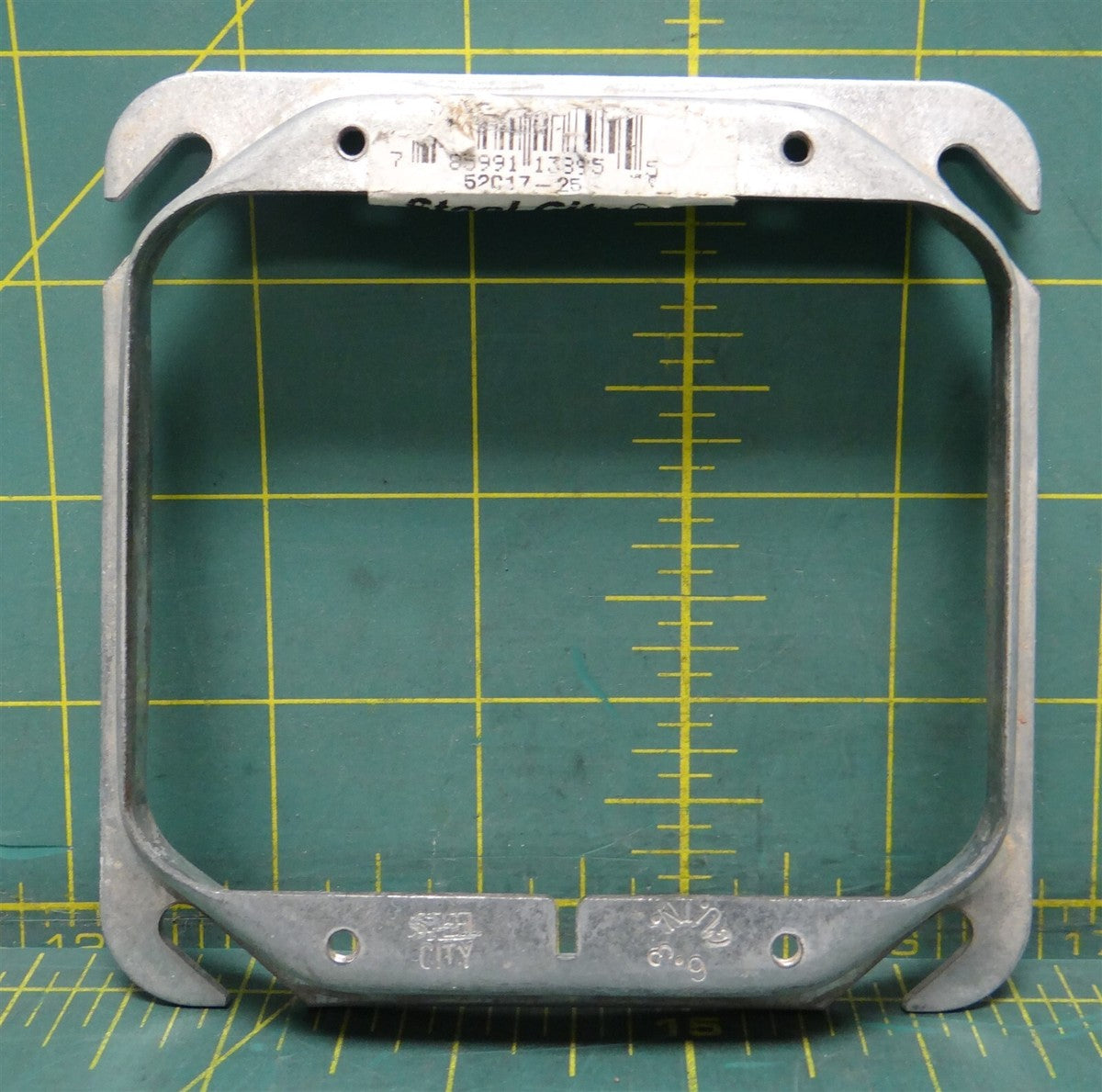 Steel City 52C17-25 Outlet Box Cover 4" L x 4" W x 1/2" H Steel Square Outlet