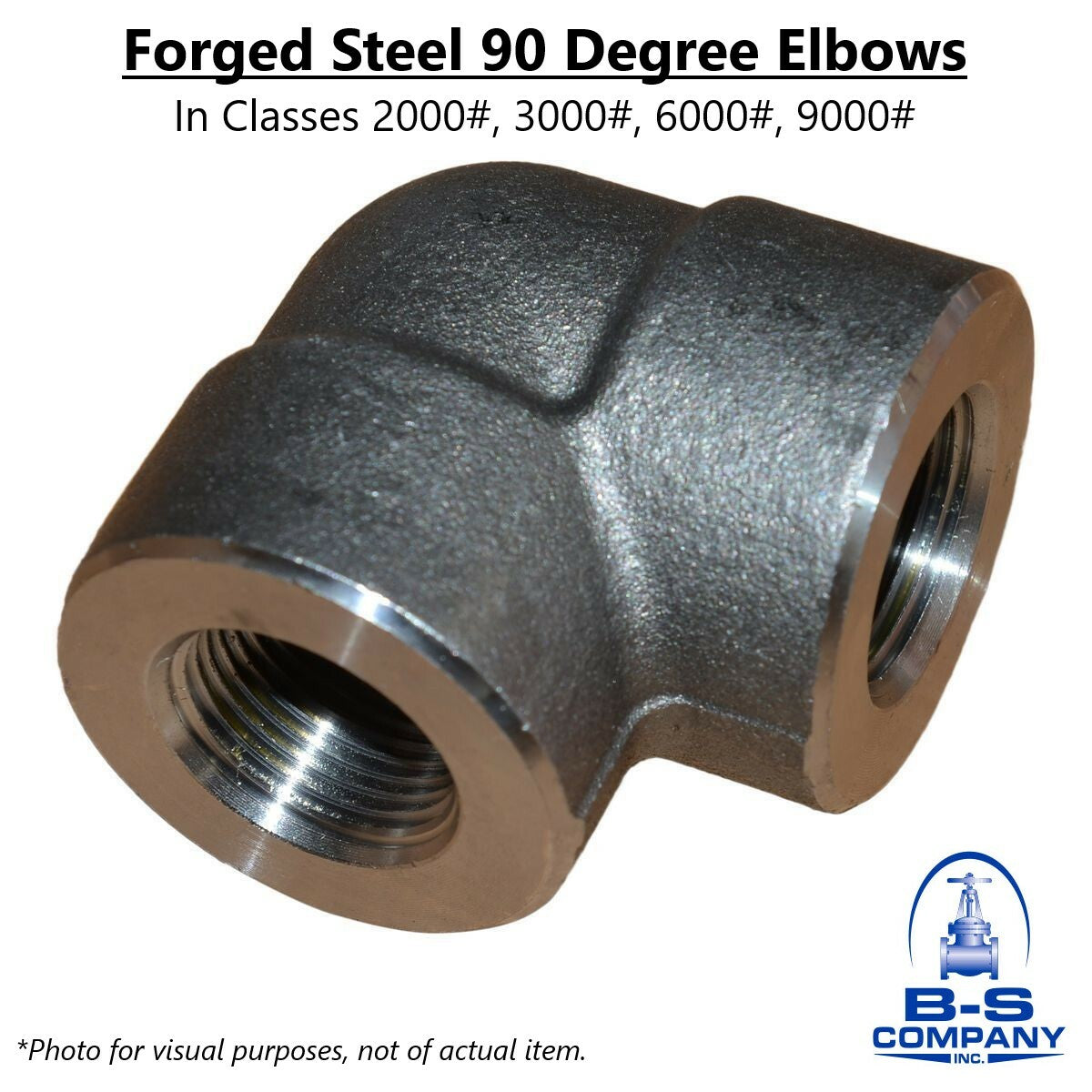 3/4" Class 3000 NPT Threaded 90 Deg Elbow A105 Forged Steel Fitting (Lot of 4)