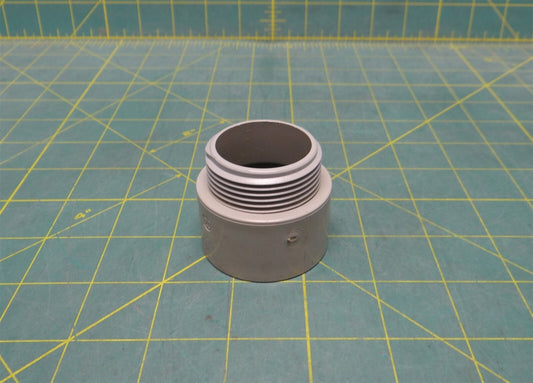 (1) 1-1/4" Gray PVC Male Terminal Adapter Fitting - Scepter TA-25