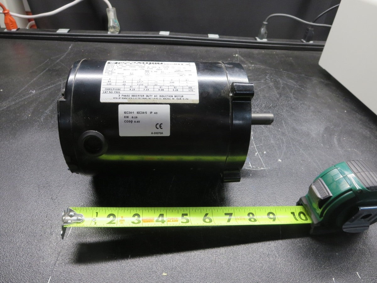 Marathon, ("MicroMAX"), Y501 (FUF 56H17T2012A), Electric Motor, 1/4 HP, 230 VAC