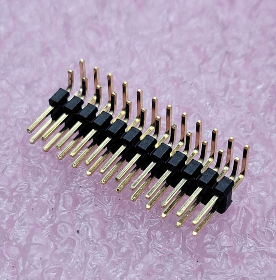 Lot of 8 - PH4-025/507-24G – Breakaway Header. 24 Pin Male, Dual Row RA 2.54mm